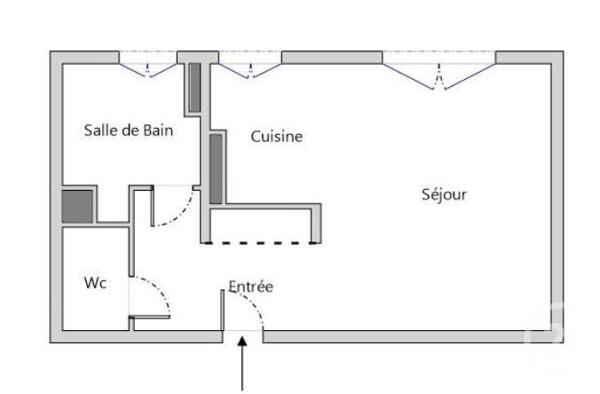 Appartement F1 à vendre  1 pièce - 24,28 m2 VERTOU - 44