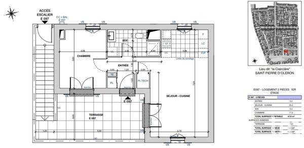 Appartement à vendre 2 pièces 47 m² Saint-Pierre-d'Oléron