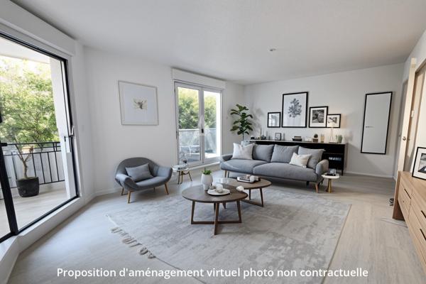 Appartement 4 pièces avec balcon, cave et double garage