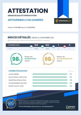 Vente Appartement 4 pièces 97 m2 à Asnières-sur-Seine