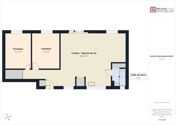 Appartement
         3 pièces
        - 73 m² Exclusivité 138 000 € *