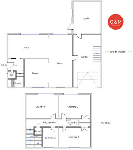 44400 REZE REZE CARTERONS - Maison 4 pièces 92 m²