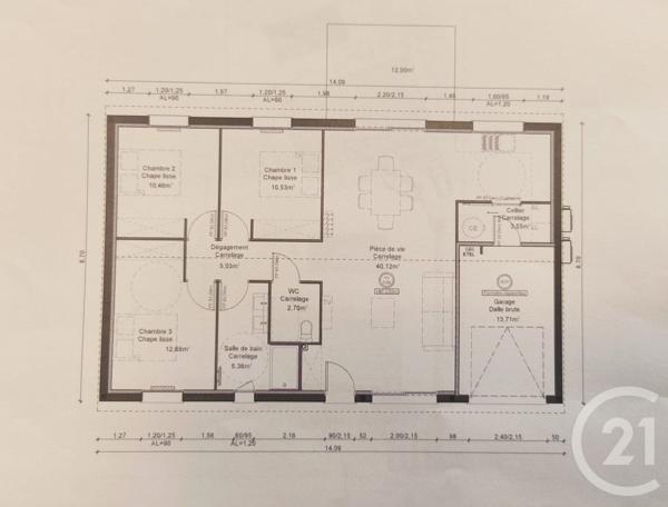 Maison à vendre  4 pièces - 91,44 m2 BRESSOLS - 82