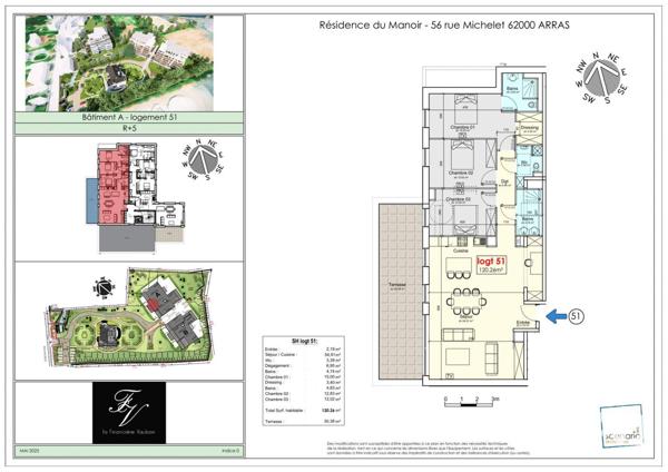 Appartement à vendre 4 pièces 120 m² Arras