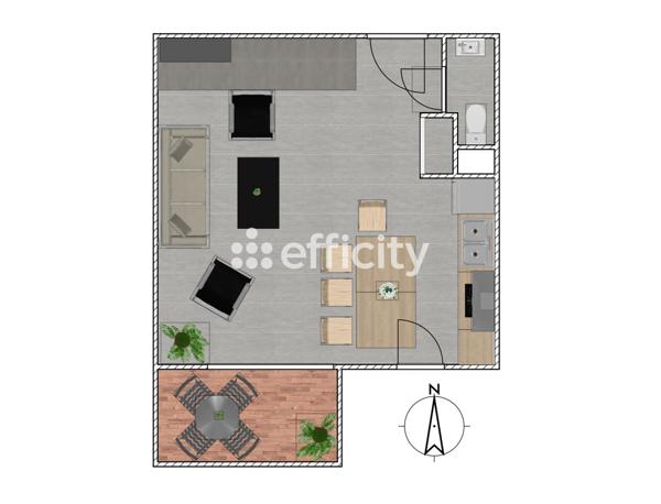 Appartement 3 pièces - 63 m² Exclusivité efficity