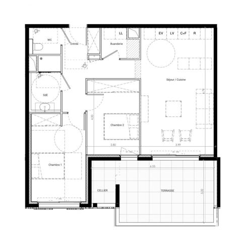 Appartement à vendre 3 pièces 70 m² Baillargues