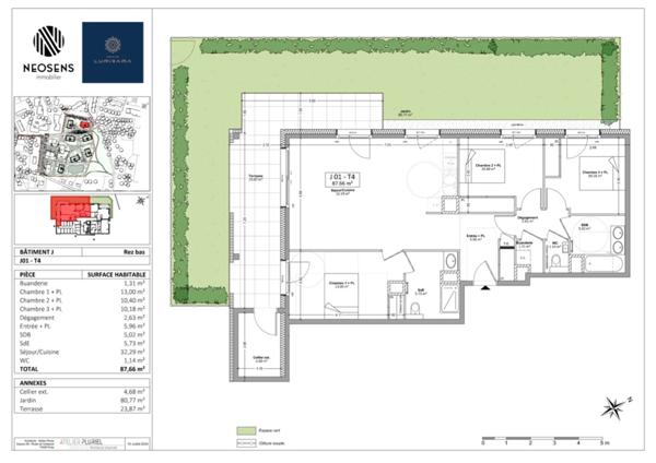 Appartement à vendre 4 pièces COLLONGES SOUS SALEVE (74)