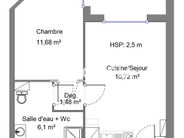 Location Appartement 2 pièces 35.98 m² - 5 RUE SAINT REMY Nimes 30900