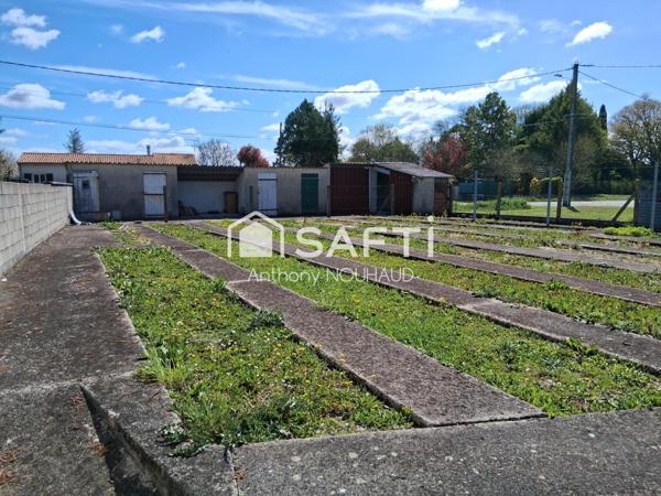 Bien avec 3 chambres, séjour, cuisine, grd garage