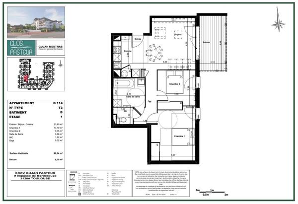 Appartement à vendre 3 pièces 61 m² Gujan-Mestras