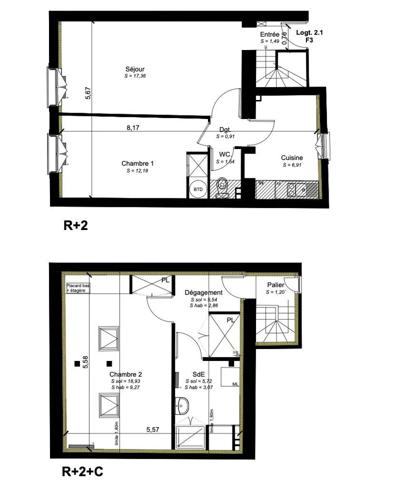 Vente Appartement 3 pièces 56 m2 à Fontainebleau