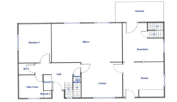 56130 CAMOEL - Maison familiale – 4 chambres dont 1 au rdc  –  garage -terrain constructible de 2 539 m²