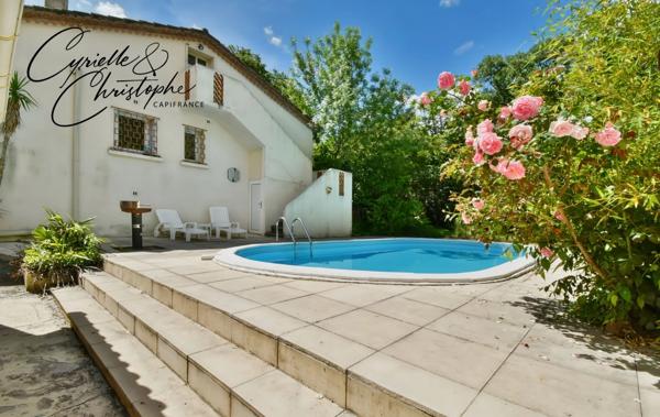 Dpt Hérault (34), à vendre à CANET, maison familiale T6 130m² avec studio indépendant, piscine, pool house sur terrain de 880m²