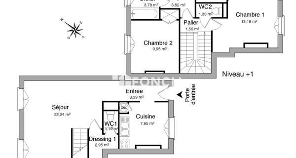 Location Appartement meublé 3 pièces 73.27 m² - Bordeaux 33000