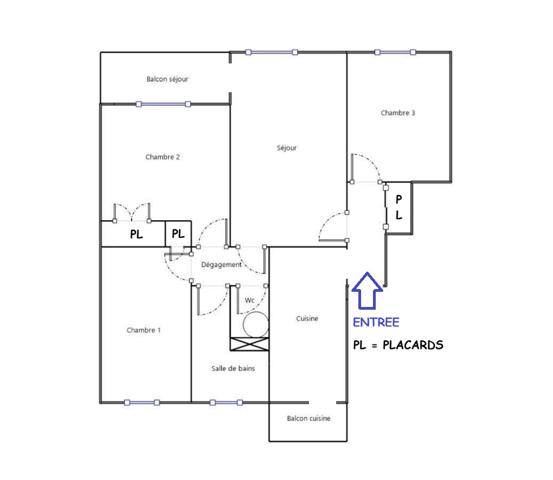 Appartement 4 pièces - 67 m² Exclusivité efficity