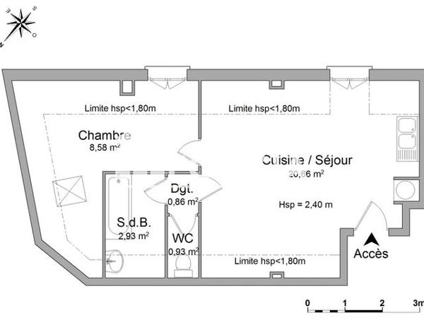 Location Appartement 2 pièces 37.34 m² - 6/8 RAMPE DES CAPUCINS Sedan 08200