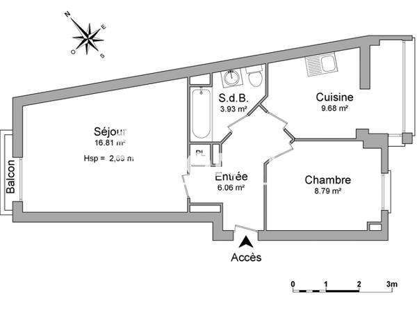 Location Appartement 2 pièces 45.27 m² - 48 ROUTE D'ALTENHEIM Strasbourg - Neuhof 67100