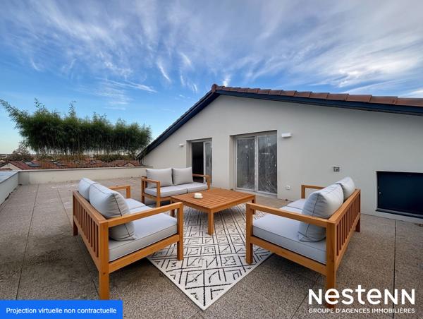 Appartement de type 5 au centre-ville de Castanet-Tolosan, grande terrasse de 60 m²