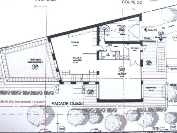  RARE! TERRAIN 954m2 A SEVRES RIVE GAUCHE avec PERMIS ACCORDE ET PURGE DE TOUT RECOURS!