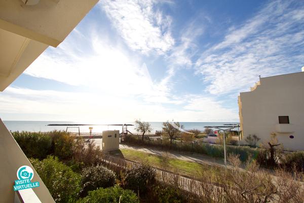 PALAVAS LES FLOTS - RIVE DROITE - APPARTEMENT T3 - 63 M2 - CHAMBRE - CABINE - DRESSING - 63M2 - TERRASSE - VUE MER - PARKING PRIVÉ COMMUN