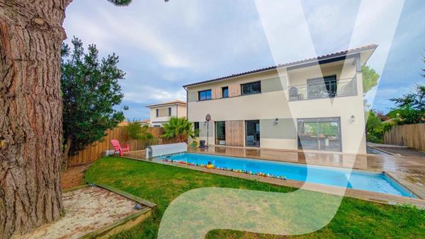 Maison contemporaine 127 m² avec piscine – 4 chambres – Emplacement privilégié - 33260 La Teste-de-Buch - Réf 86215223