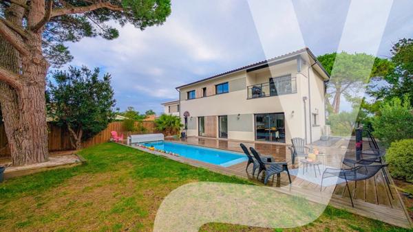 Maison contemporaine 127 m² avec piscine – 4 chambres – Emplacement privilégié - 33260 La Teste-de-Buch - Réf 86215223