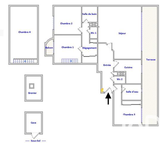 Appartement à vendre 4 pièces 102 m² Puteaux