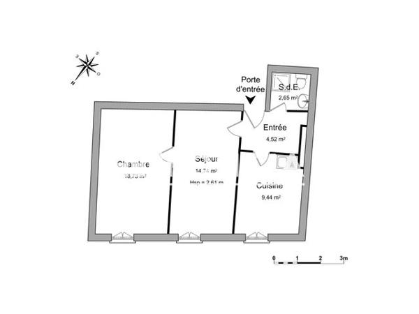 Location Appartement 2 pièces 45.08 m² - 129 RUE GENERAL DEGOUTTE Miribel 01700