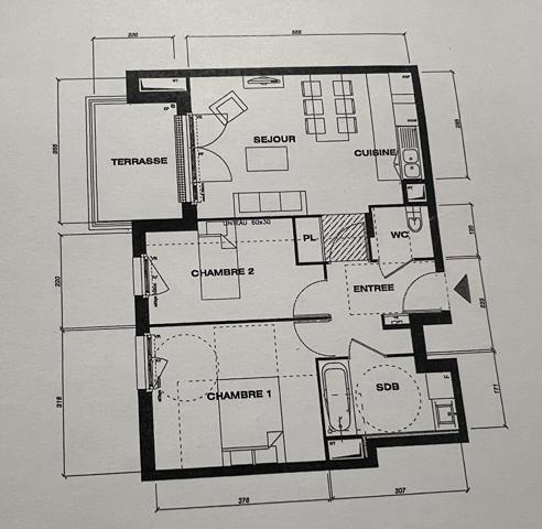 Appartement 3 pièces 55.3 m2