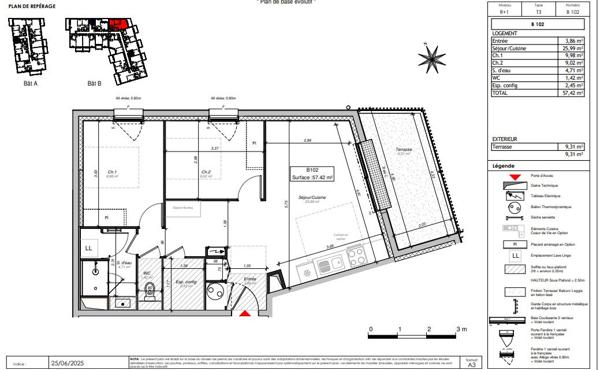 Appartement T3 à Saint Barthelemy D Anjou