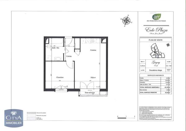 Appartement à louer 2 pièces 41.23m² Gagny (93220)