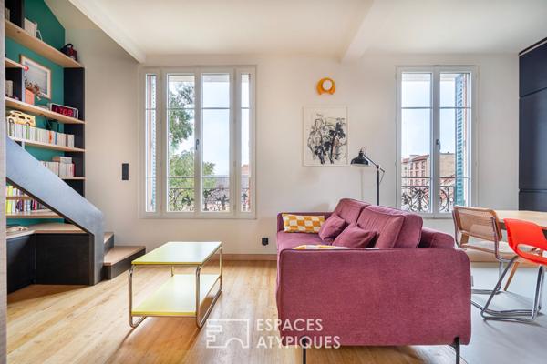Appartement duplex d’architecte avec atelier et jardin partagé au quartier des Fleurs