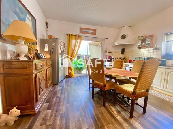 Echoppe au calme au centre de Gujan-Mestras           3 chambres et 2 petites mansardées avec beau séjour traversant