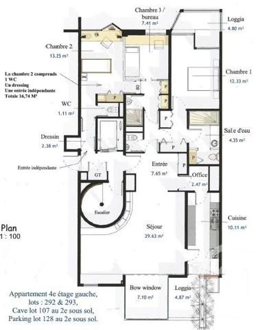 Appartement F4 à vendre  4 pièces - 120,70 m2 PARIS - 75016