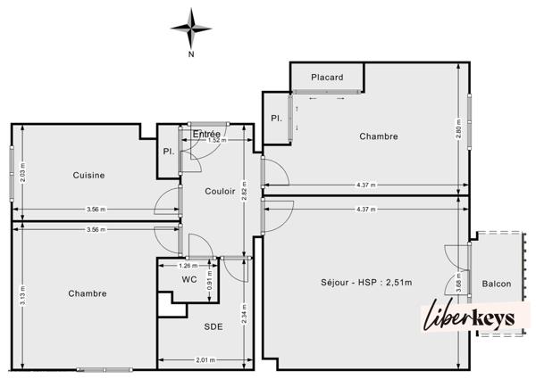 Appartement rénové 3 pièces - traversant - 52 m² avec balcon et cave - Trappes