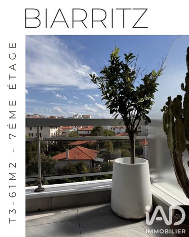 Appartement (prestige) à vendre 3 pièces 61,37 m² Biarritz