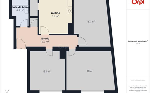 Appartement à vendre    3 pièces • 73,50 m2 Strasbourg