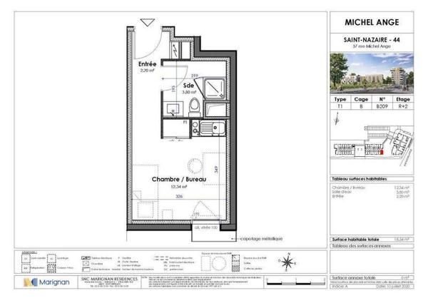 Appartement 1 pièce - 44600 Saint-Nazaire