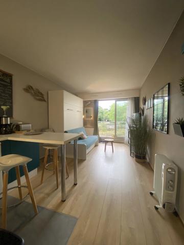 Le Moulleau : studio avec accès direct à la plage, parking et cave