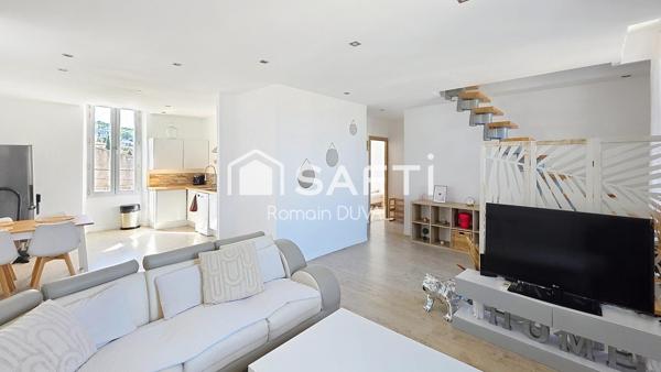 Appartement duplex traversant avec vue mer