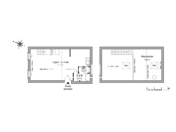 Location Studio 41.37 m² - 4 RUE DE LA HALLE Bourgoin Jallieu 38300