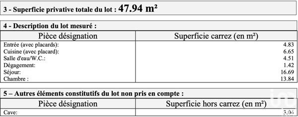 Appartement à vendre 2 pièces 48 m² Saint-Mandé