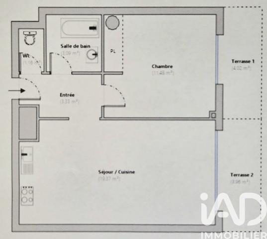 Appartement à vendre 2 pièces 38,43 m² Fréjus
