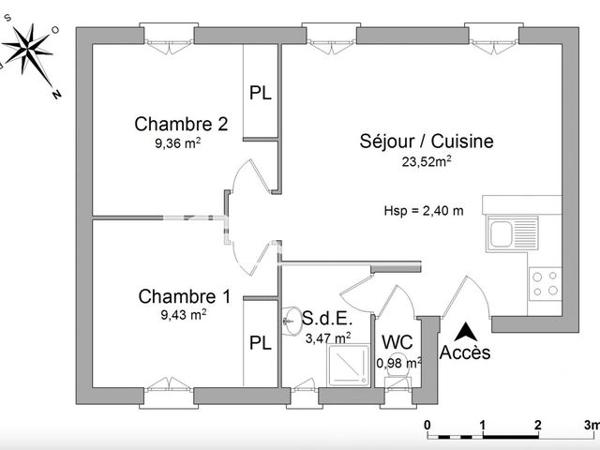 Location Appartement 3 pièces 46.8 m² - 5 B RUE DES PECHEURS Noirmoutier En L'ile 85330