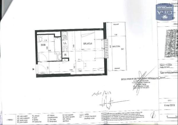 Appartement à louer 1 pièce 28.7m²