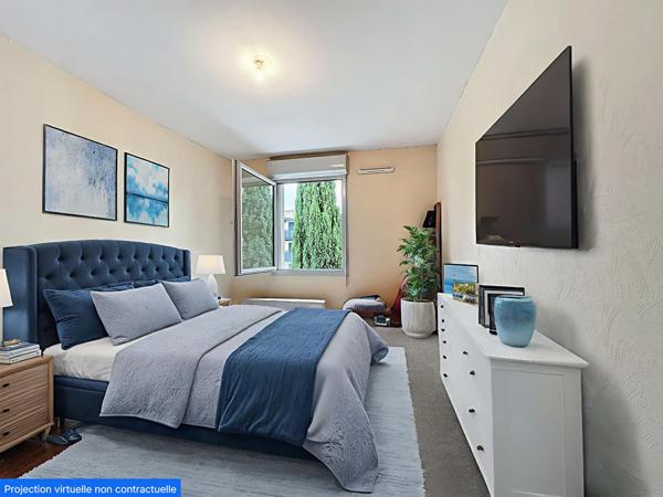 A VENDRE CASTANET TOLOSAN CENTRE-VILLE APPARTEMENT T3  LOUE AU PREMIER ETAGE AVEC BALCON ET PARKING