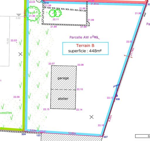 Terrain à bâtir de 450m² secteur zone UP4