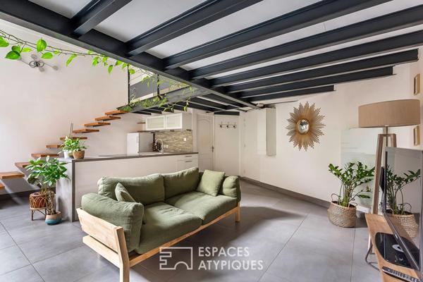 Loft avec terrasse dans un ancien atelier