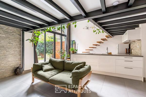 Loft avec terrasse dans un ancien atelier