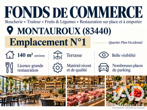 Boucherie, Charcuterie​ à vendre 140 m² Montauroux